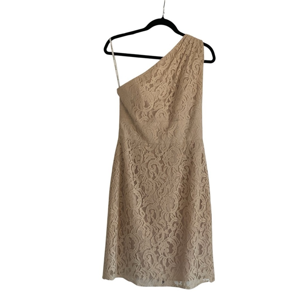 Jasmine Beautiful Lace One Shoulder Beige Dress
Size 6 - Picture 2 of 7